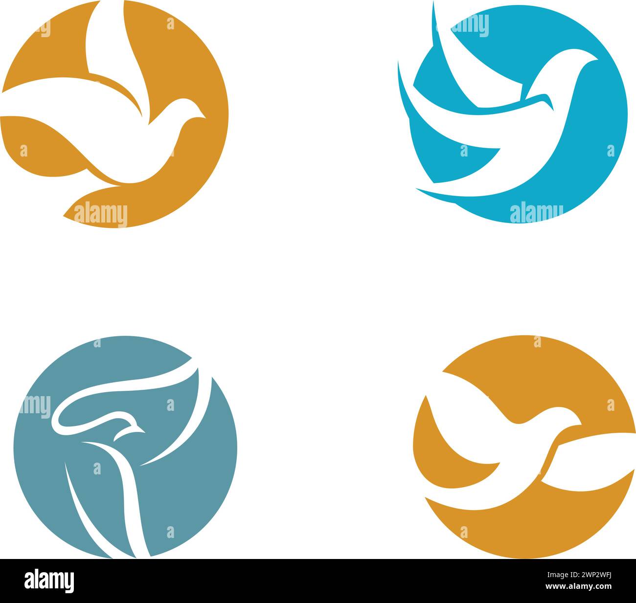 Bird wing Dove Logo Template vector illustration Stock Vector Image ...