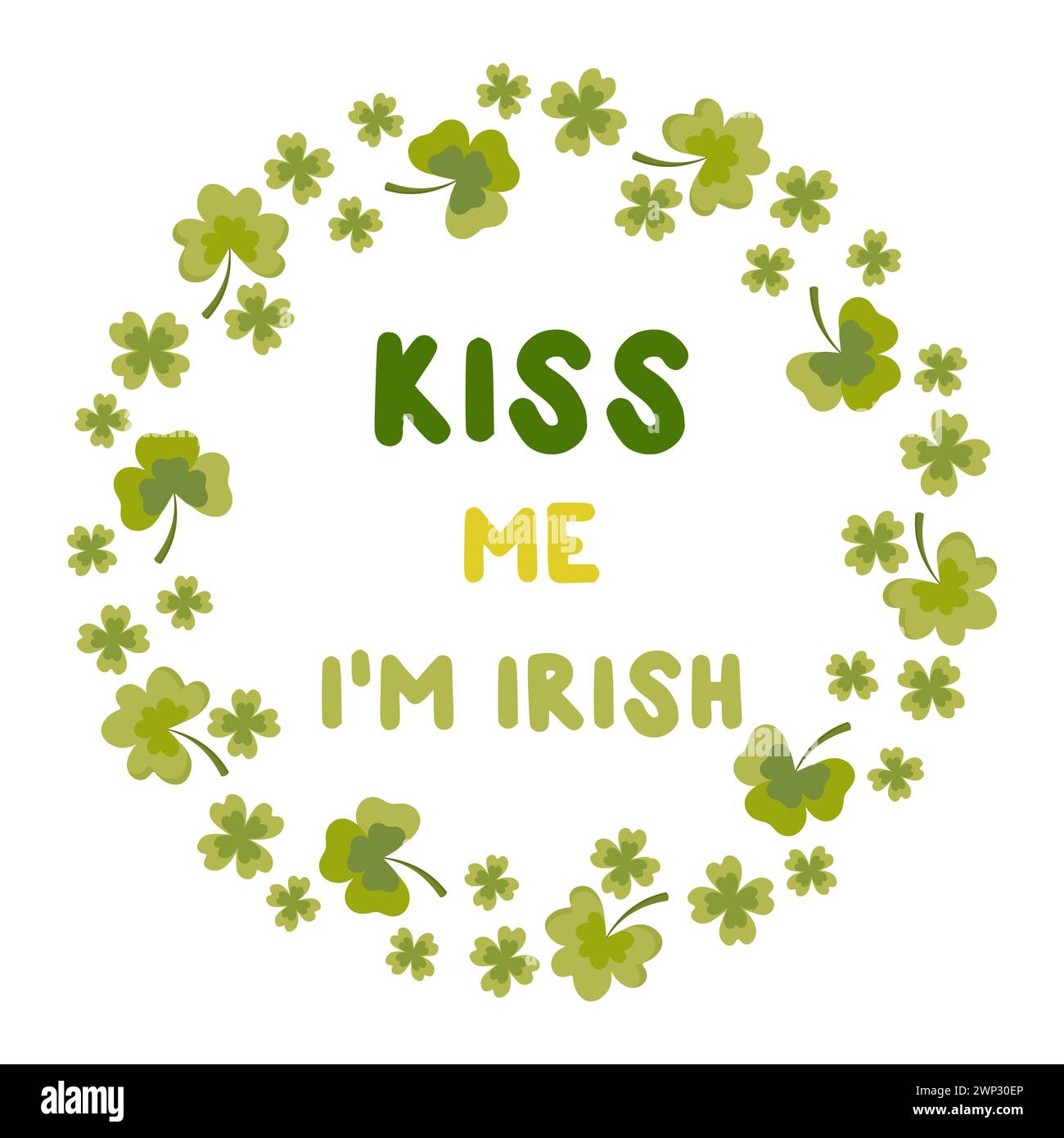 KISS ME IM IRISH Semi Sublimated T-Shirt KISS ME IM IRISH Semi Sublimated T-Shirt
