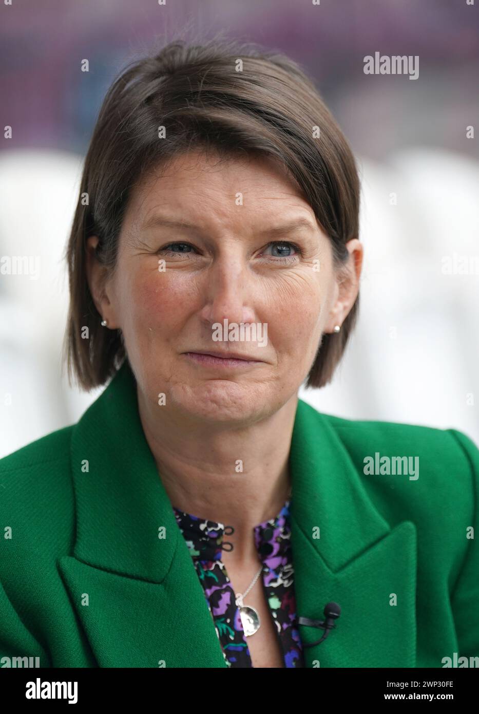 Esther Britten, Head of Major Events, UK Sport during a press