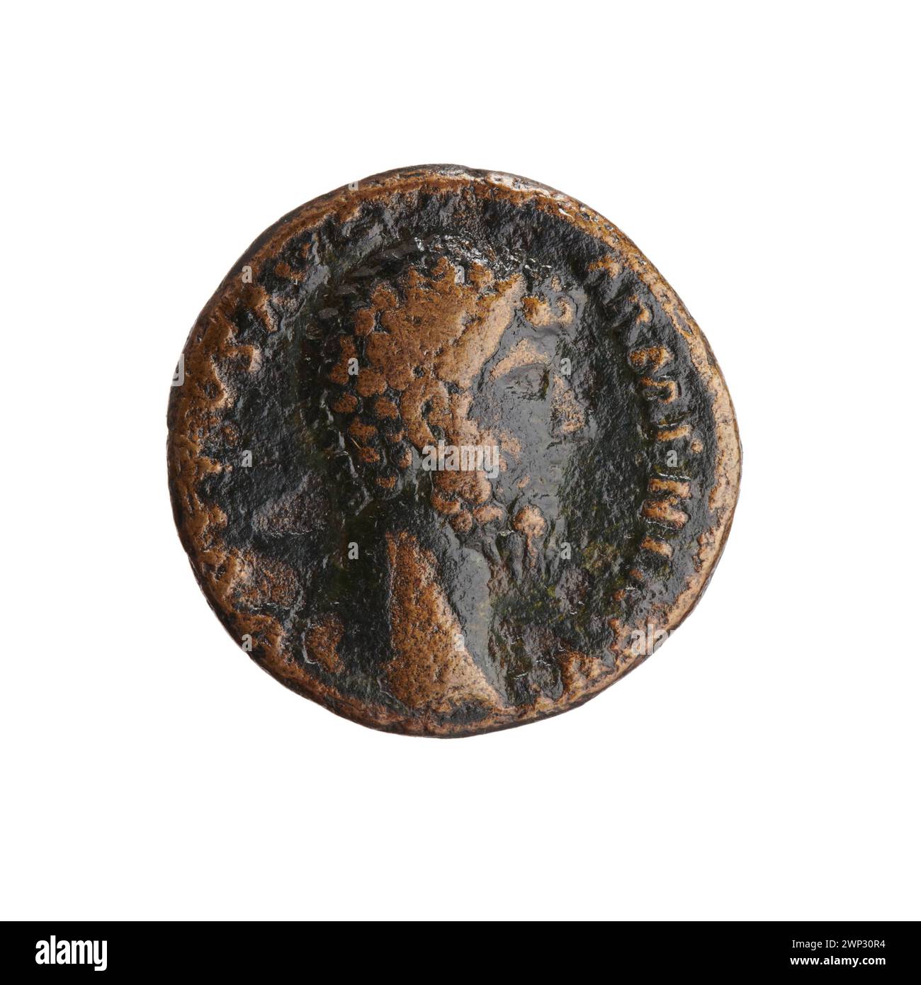 Roman Coin Inscriptions Letters Mse AS coin issued between 164-165 AD during Lucius Verus’ reign, featuring ...