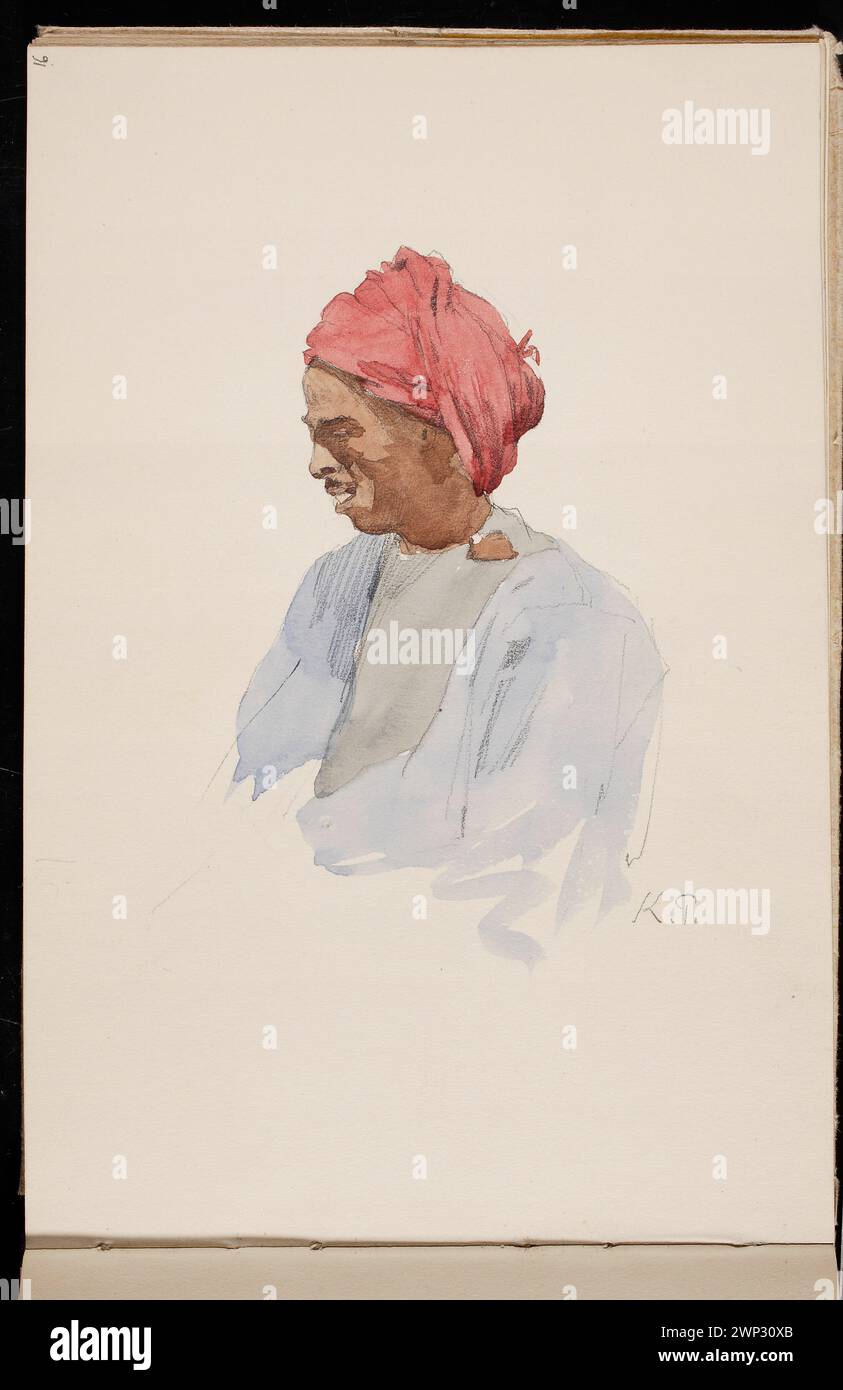 Arab; Szwalski, Kazimierz (1855-1940); 1891 (1891-00-00-1891-00-00);Arabs, Egypt, Potoccy, Krzeszowice - collection, travel Stock Photo