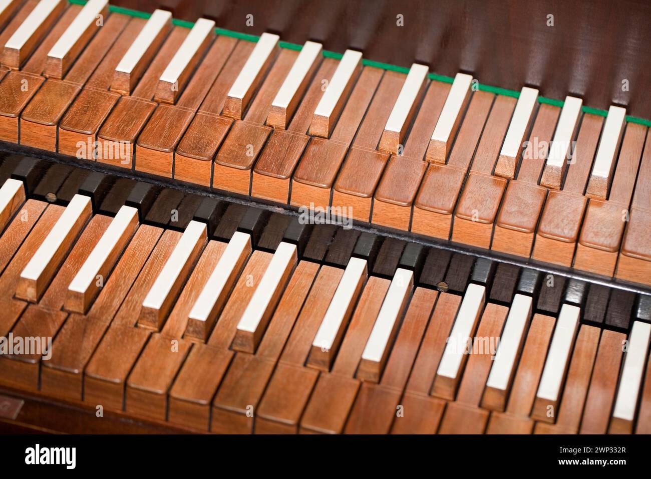 Tiancature of a harpsichord Stock Photo