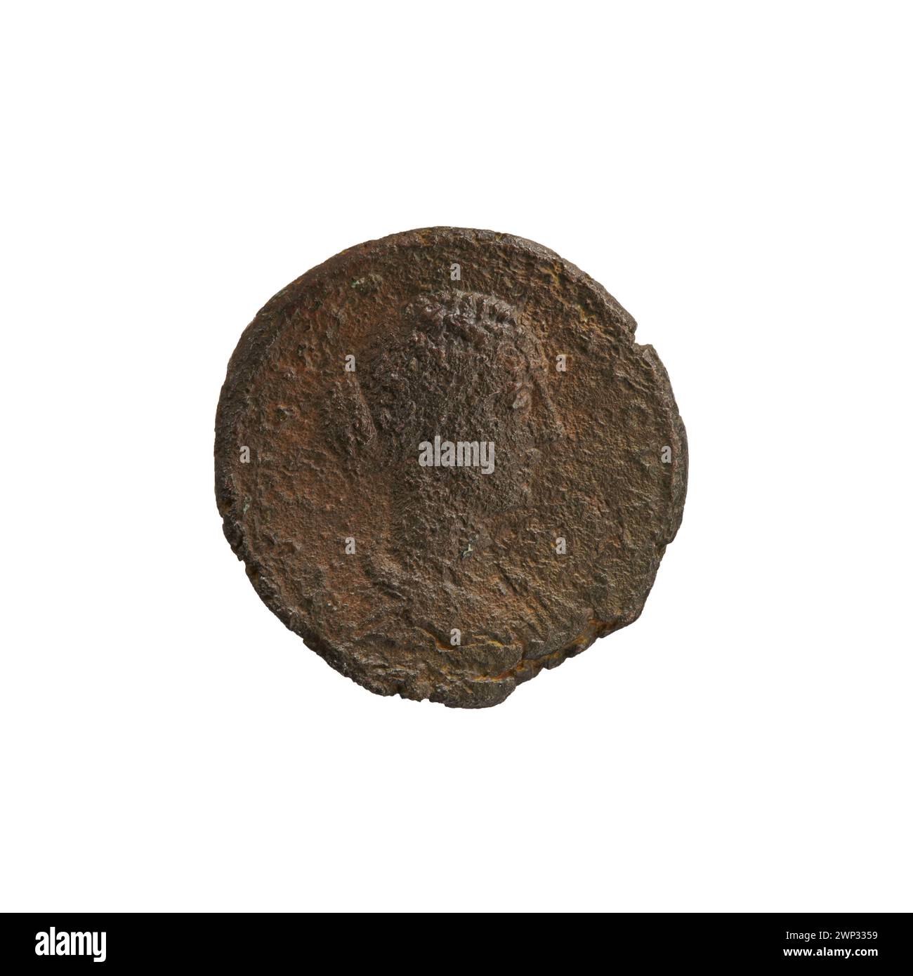 dupondius/as; Lucius Werus (130-169; Roman emperor 161-169), Lucylla (149-182; Roman Empress 164-169); 164-169 (164-00-00-169-00-00); Stock Photo
