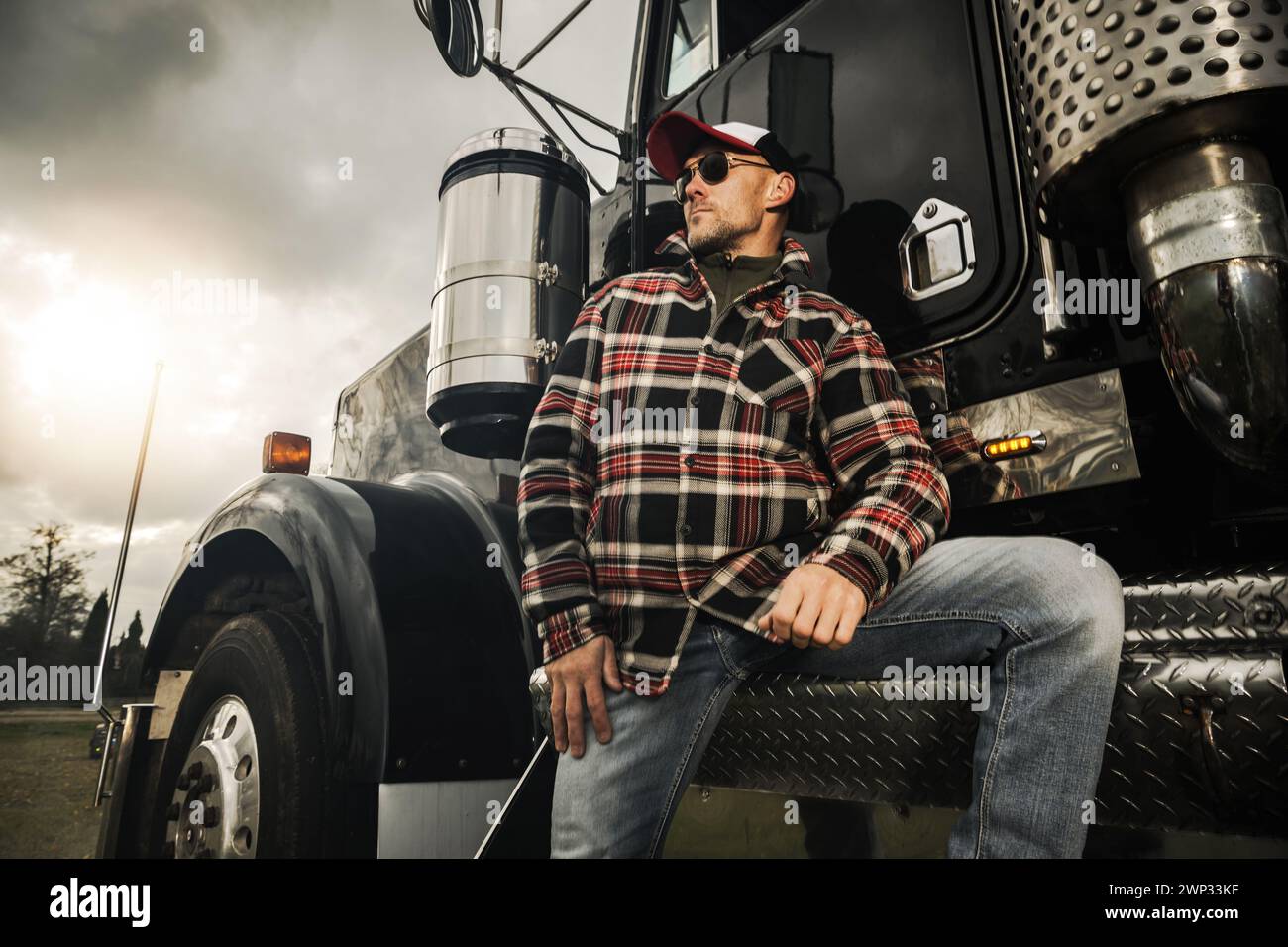 Heavy Driver Proud caucasian truck driver hi-res stock photography and images - Alamy