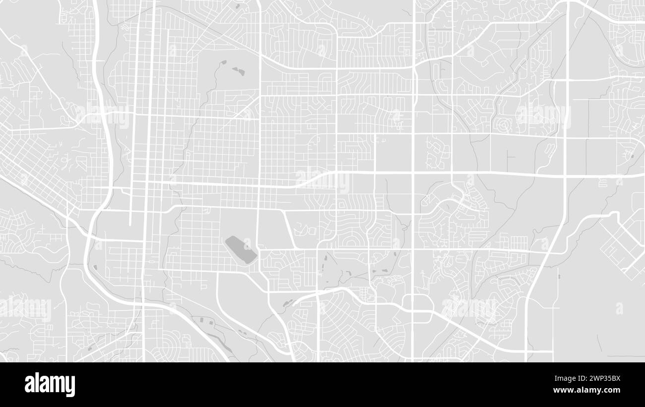 Colorado Springs map, USA. Grayscale color city map, vector streetmap with roads and rivers