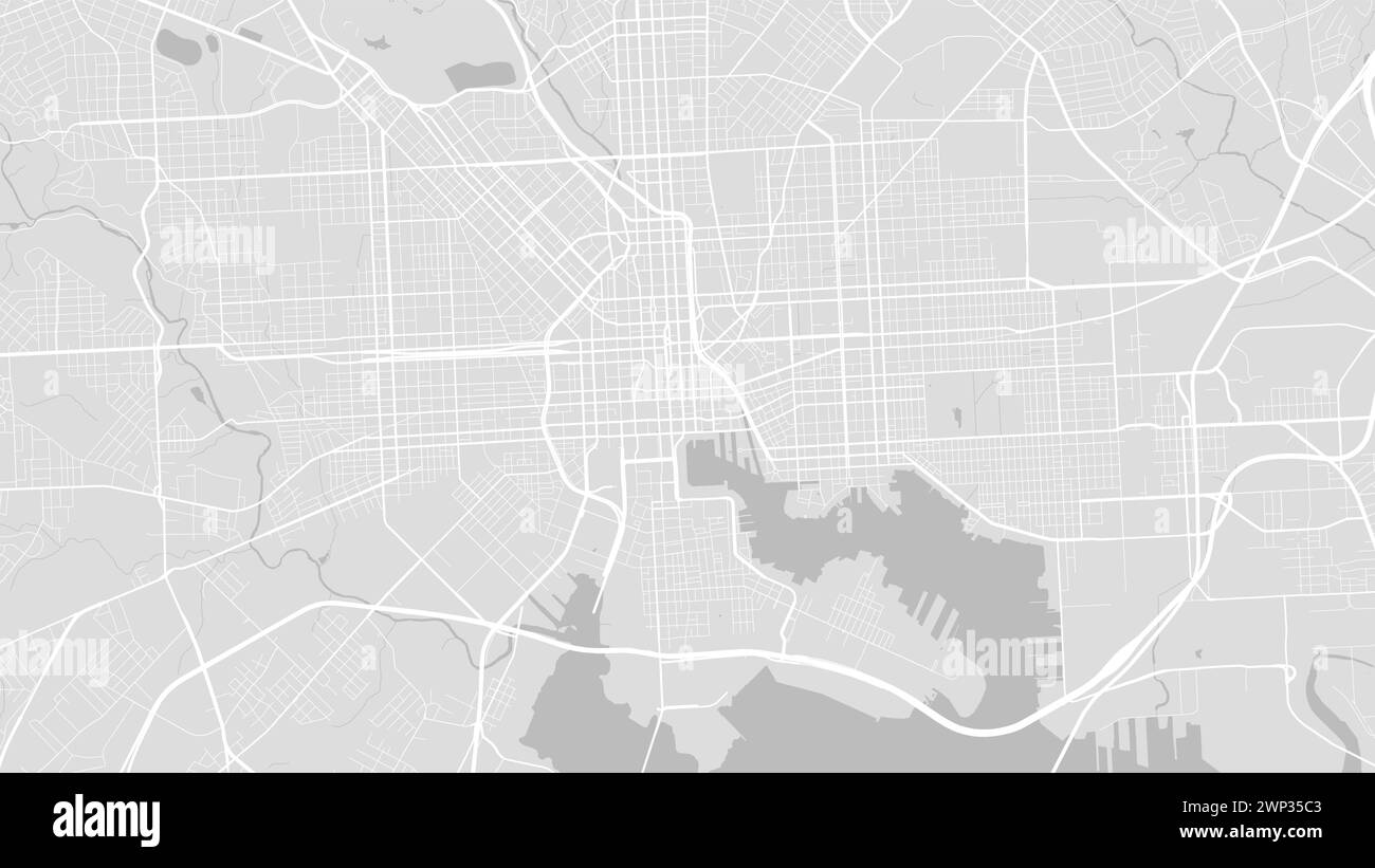 Map of Baltimore USA Detailed - Map Of Baltimore Usa Detailed City Vector Map Metropolitan Area Streetmap With Roads And Water 2WP35C3