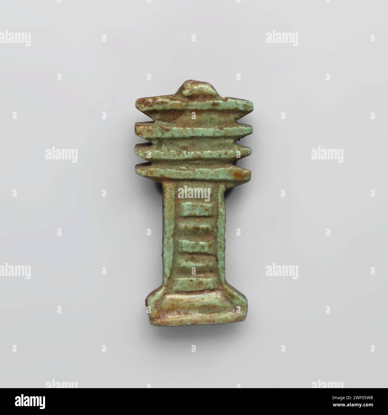 An Egyptian amulet shaped like a Djed pillar, dating from 1069-30 BC ...
