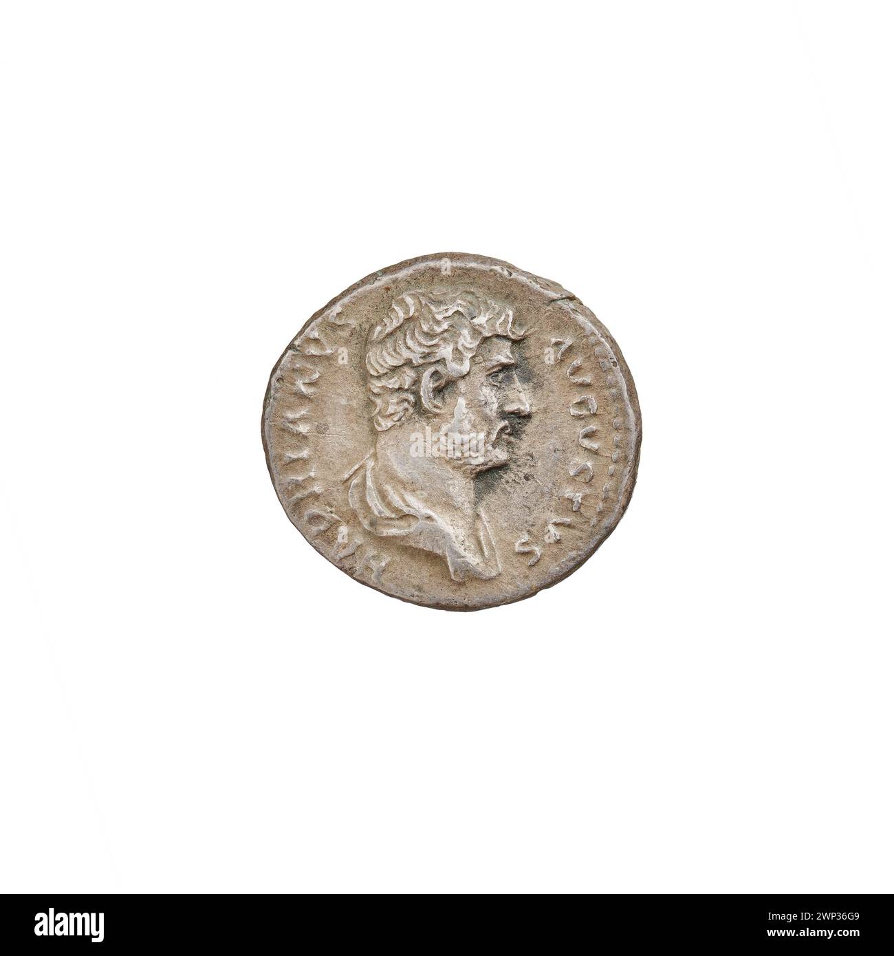 Silver denarius minted 132–134 depicting Iustitia personification ...