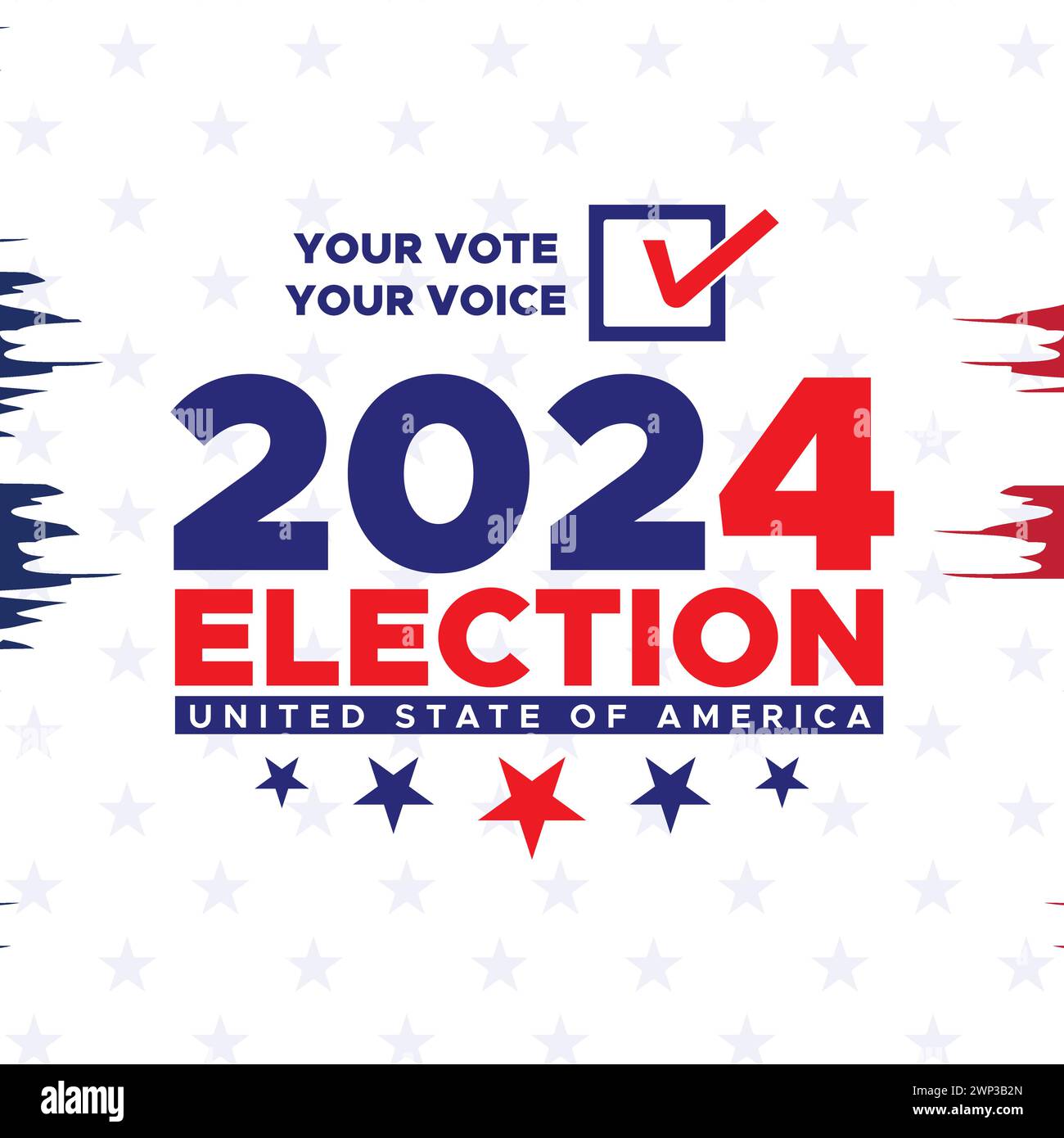 Vote 2024 Presidential election day in United States. Election 2024 USA post. Political election