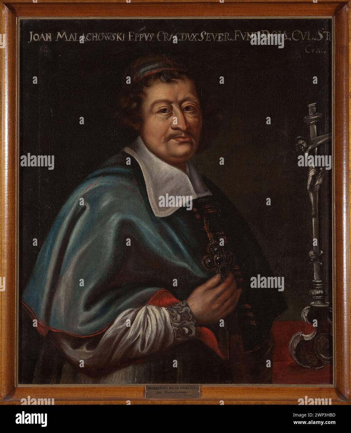Portrait of Jan Ma Achowski (1623-1699), bishop of Kraków; unknown Polish painter; 18th century (1700-00-00-1750-00-00);School, gift (provenance) Stock Photo