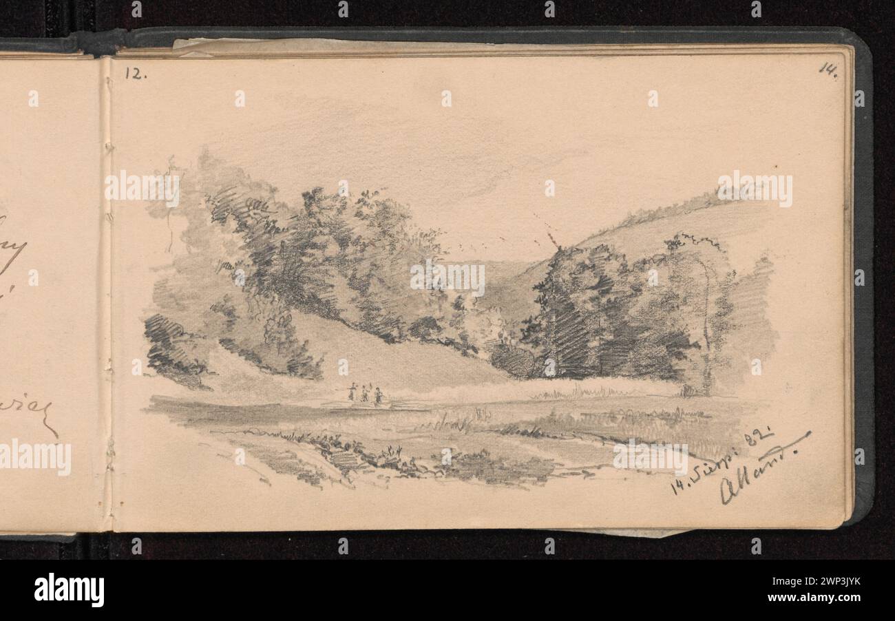 Podgórski landscape in Alland; Bili Ska-Bohdanowiczowa, Anna (1854-1893); 1882 (1882-00-00-1882-00-00);Renault, Wanda (1910-1990) - collection, landscapes, travel, purchase (provenance) Stock Photo