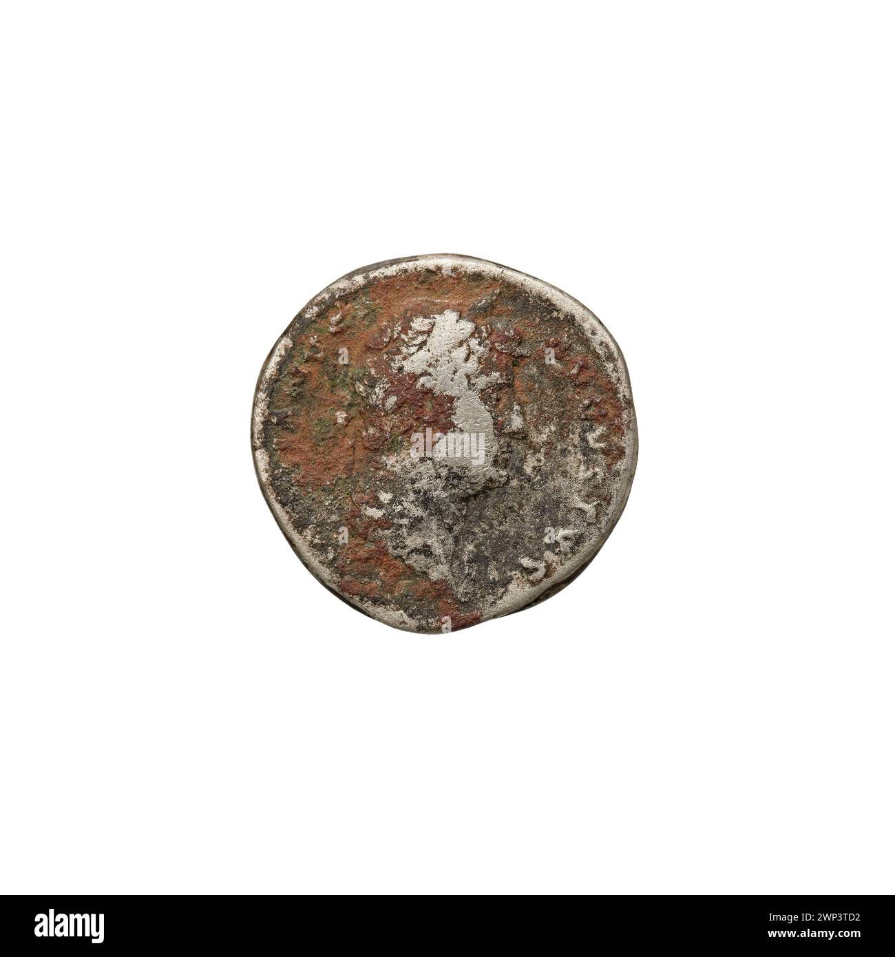 Silver denarius minted 128-132 AD under Emperor Hadrian depicting ...