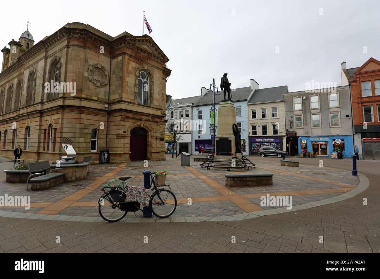 Town centre of Coleraine in County Londonderry Stock Photo