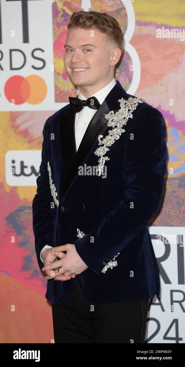 Photo Must Be Credited ©Alpha Press 078237 02/03/2024 Max Balegde  at The BRIT Awards 2024 in London Stock Photo