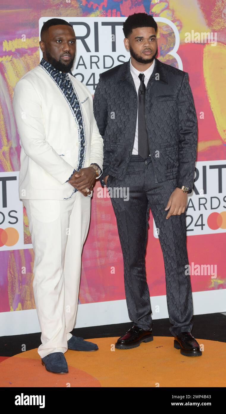 Photo Must Be Credited ©Alpha Press 078237 02/03/2024 Headie One and  K Trap at The BRIT Awards 2024 in London Stock Photo