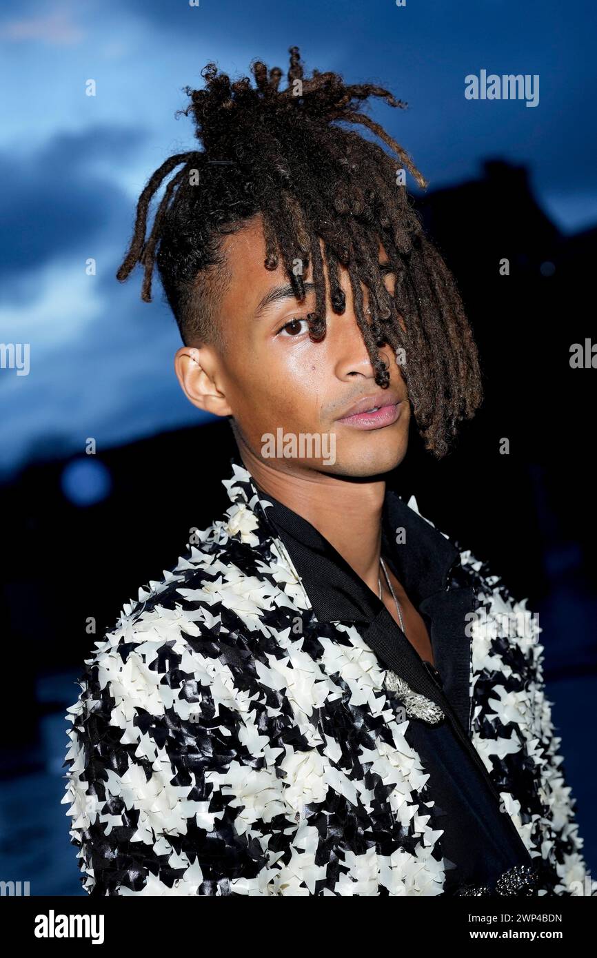 Jaden Smith arrives for the Louis Vuitton Fall/Winter 20242025 ready