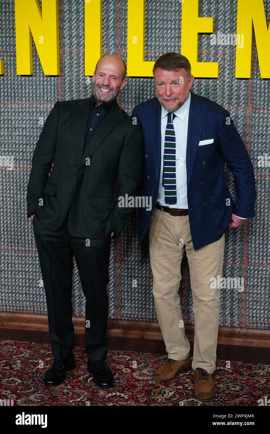 Guy Ritchie Statham Jason Statham and Guy Ritchie attending the premiere of Netflix series ...