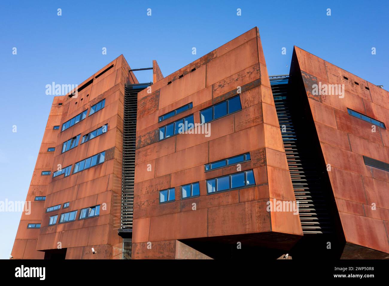 GDANSK, POLAND - AUGUST 18, 2015: Building of European Solidarity Centre in Gdansk, Poland that was opened in 2014. Stock Photo