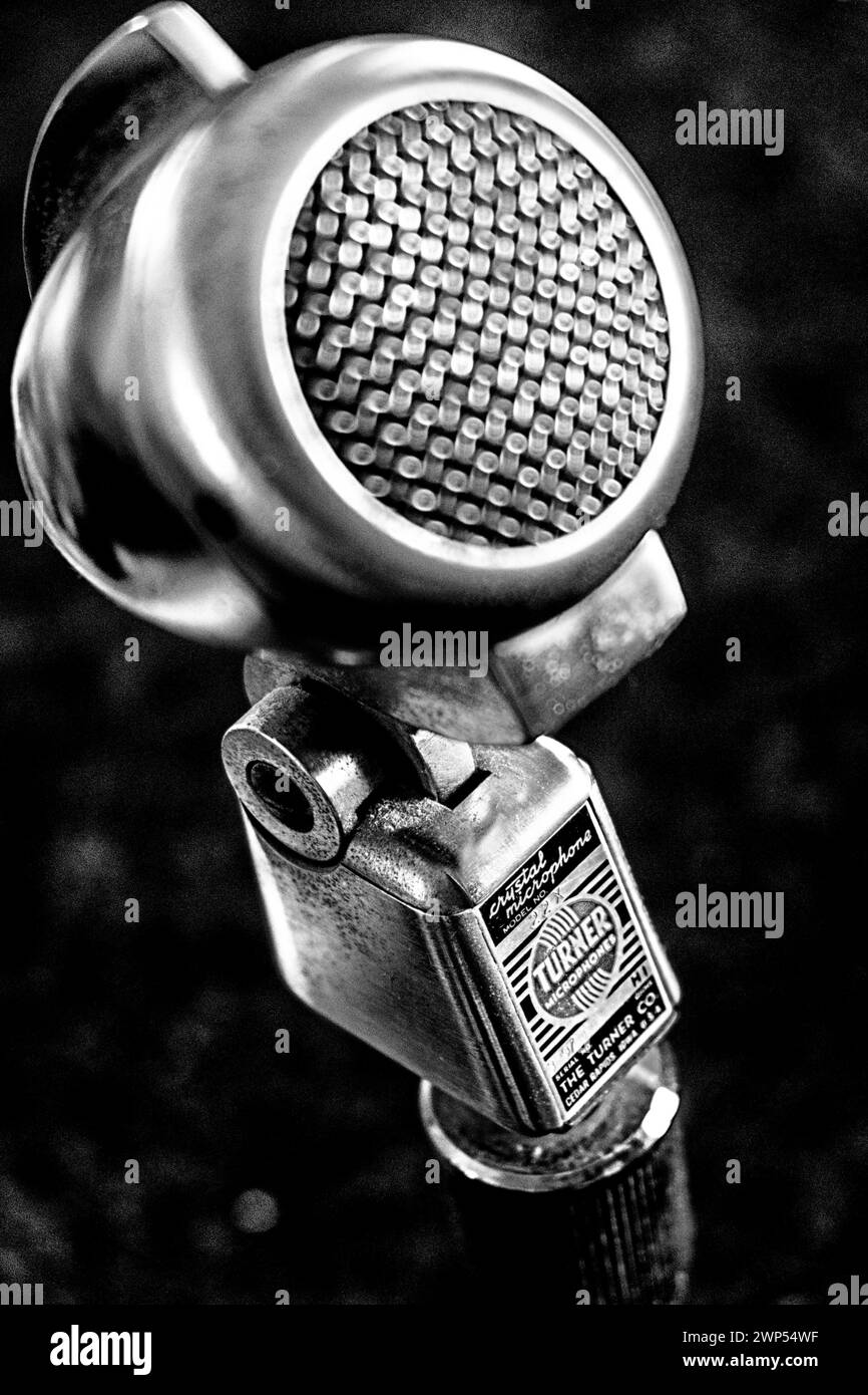 Antique Turner Model 22 Microphone Stock Photo