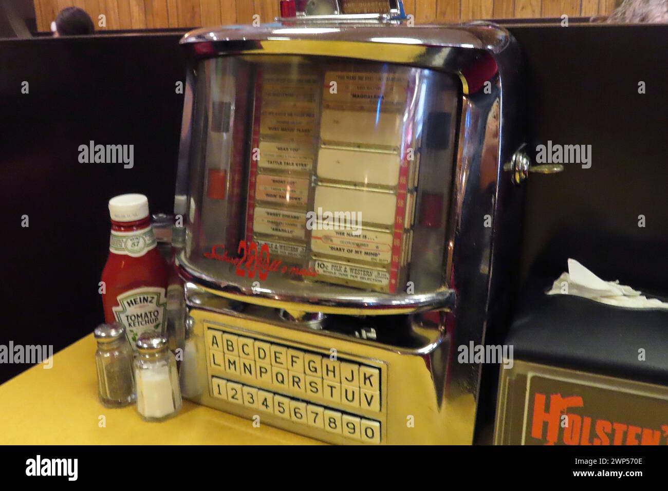 A jukebox at Holsten's, the Bloomfield N.J. ice cream parlor and