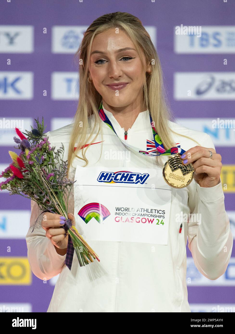 Glasgow, UK. 03rd Mar, 2024. Molly Caudery of Great Britain gold medal