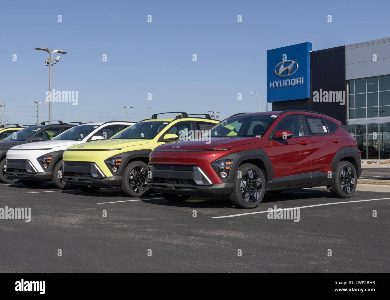 Noblesville - February 3, 2024: Hyundai Kona display at a dealership ...