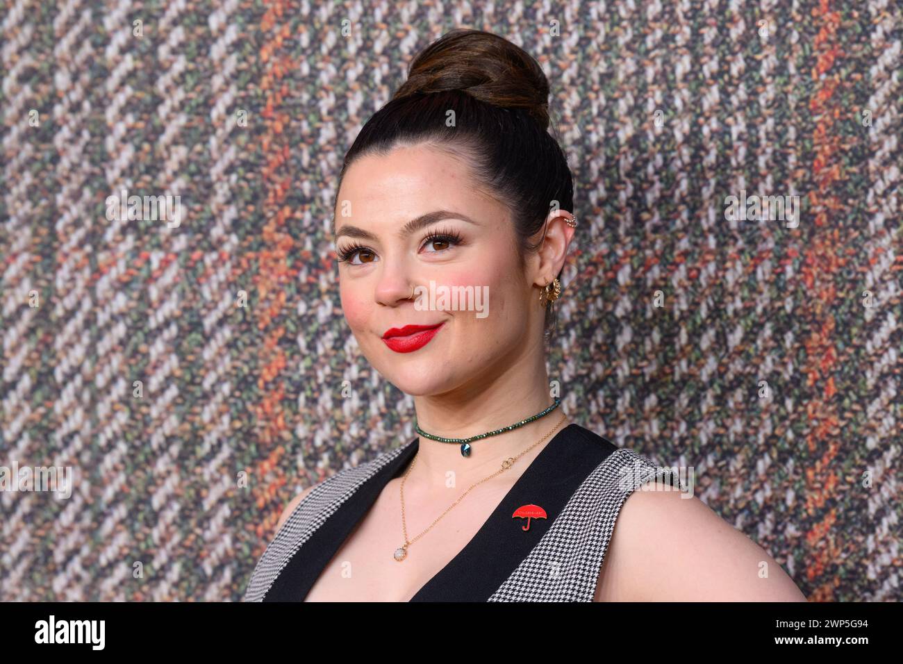 London, UK. 5 March 2024. Megan Prescott attending the premiere of Netflix series The Gentlemen at the Theatre Royal Drury Lane, London.. Photo credit should read: Matt Crossick/Alamy Live News Stock Photo