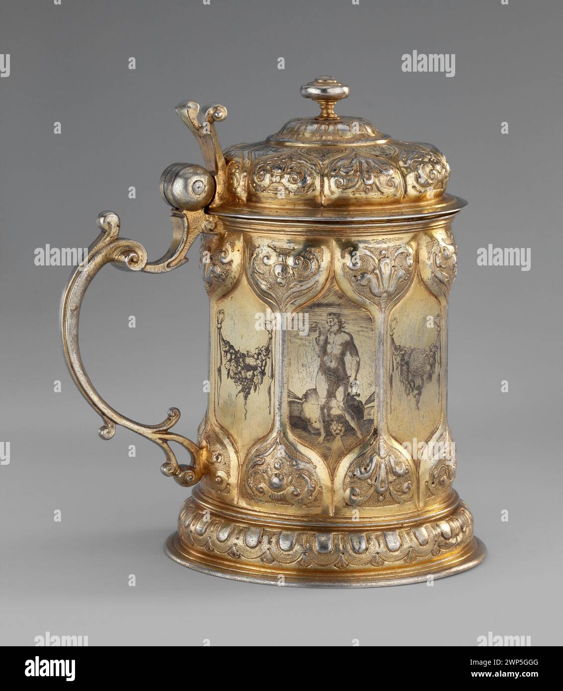 A mug with seasons staff; Petrus, Andreas (fl. Ca 1629-1630); 1630-1635 (1630-00-00-1635-00-00);Cupid (mitol.), Bachus (Mitol.), Ceres (Mitol.), Platoon (Mitol.), Venus (Mitol.), Seasons (Personification), Purchase (provenance) Stock Photo