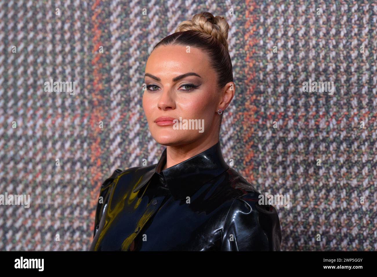 London, UK. 5 March 2024. Chanel Cresswell attending the premiere of Netflix series The Gentlemen at the Theatre Royal Drury Lane, London.. Photo credit should read: Matt Crossick/Alamy Live News Stock Photo