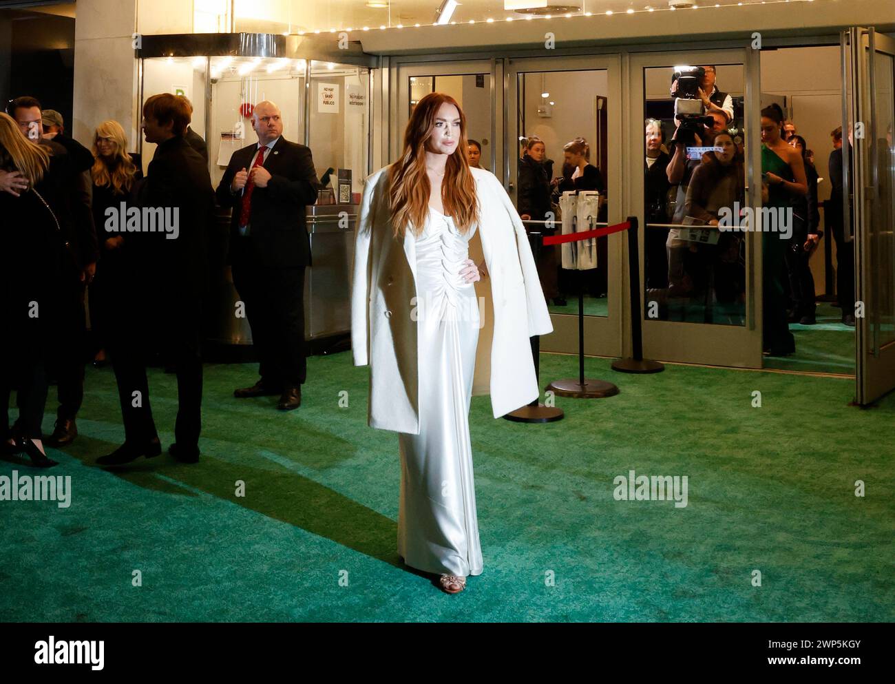 New York, United States. 05th Mar, 2024. Lindsay Lohan arrives at the ...