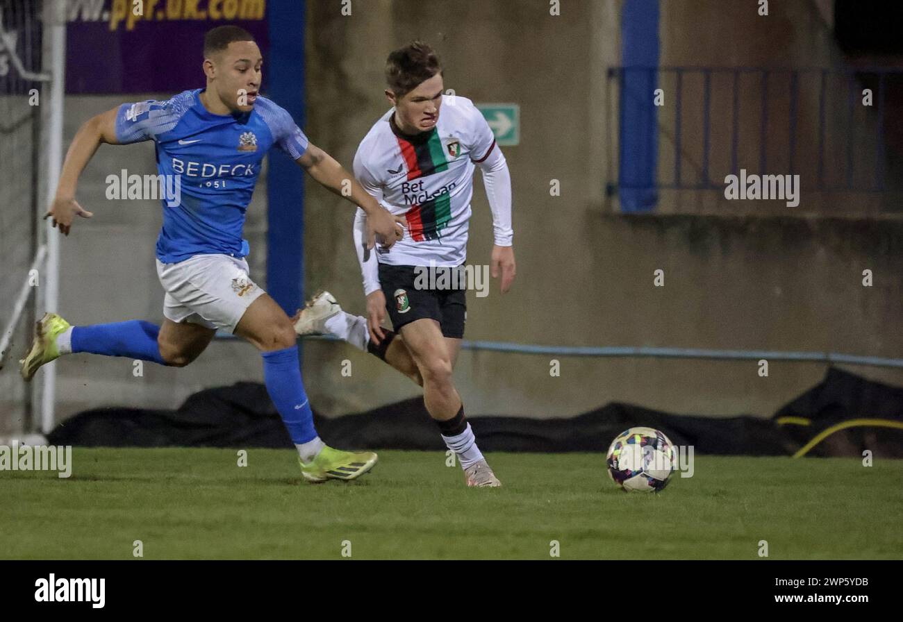 Mourneview Park, Lurgan, County Armagh, Northern Ireland, UK. 05th Mar