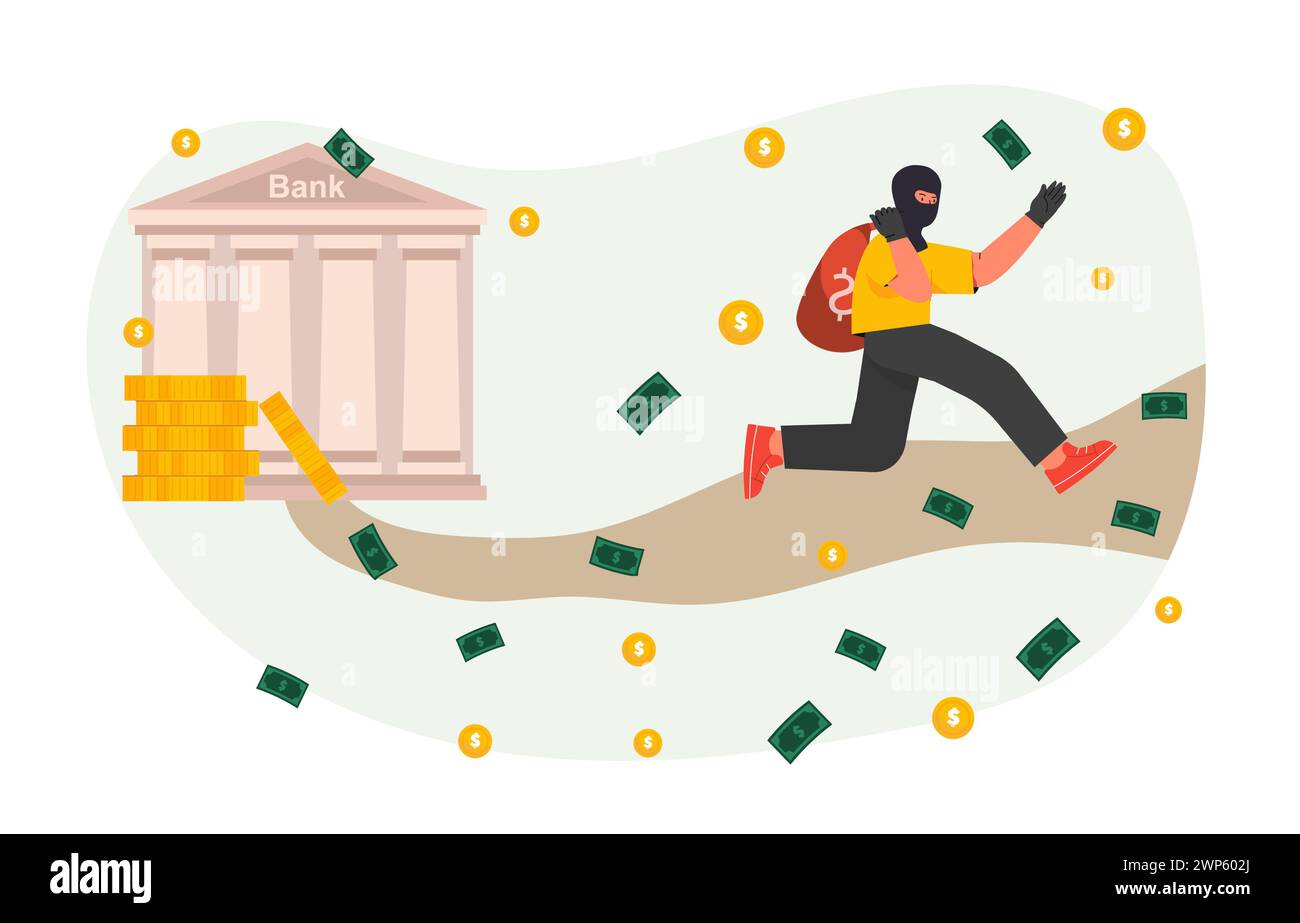 Robbery scene Stock Vector Images - Alamy
