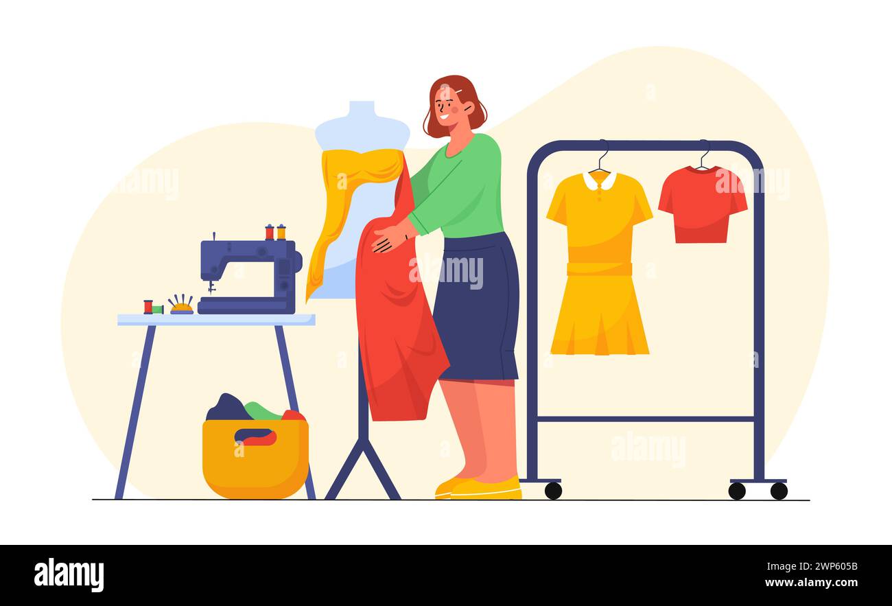 Woman fashion designer vector concept Stock Vector Image & Art Alamy