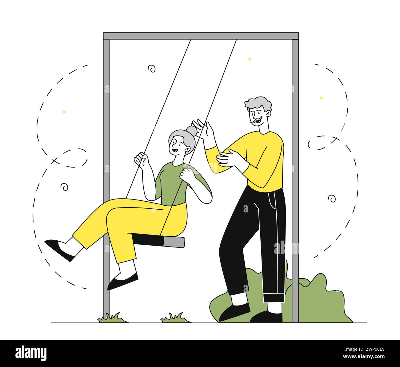 Group people mature man Stock Vector Images - Alamy