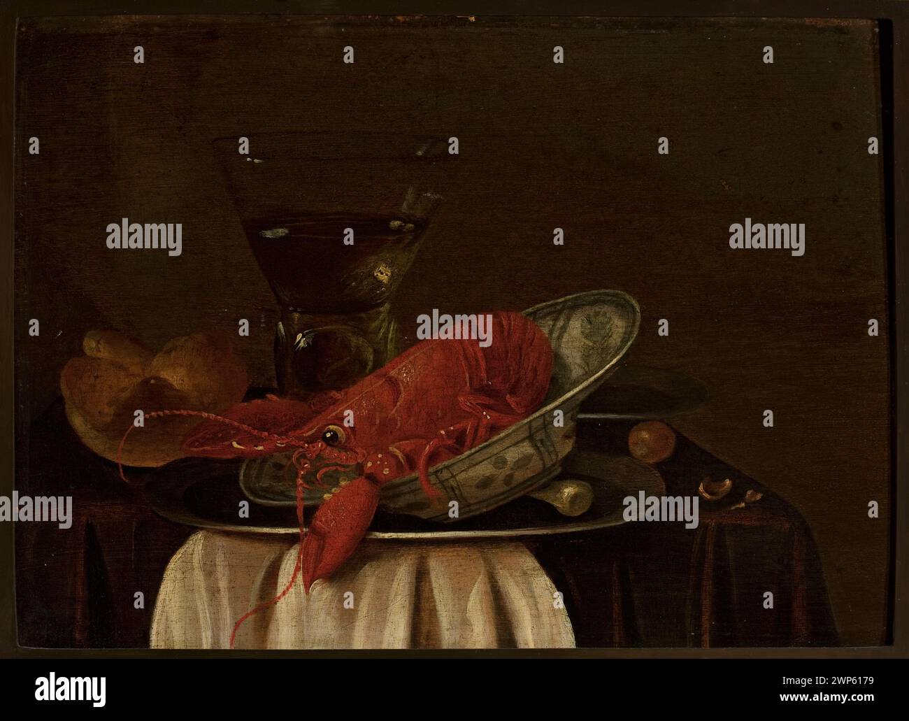 A Dutch still life from 1680-1700 depicts Chinese porcelain, breads ...