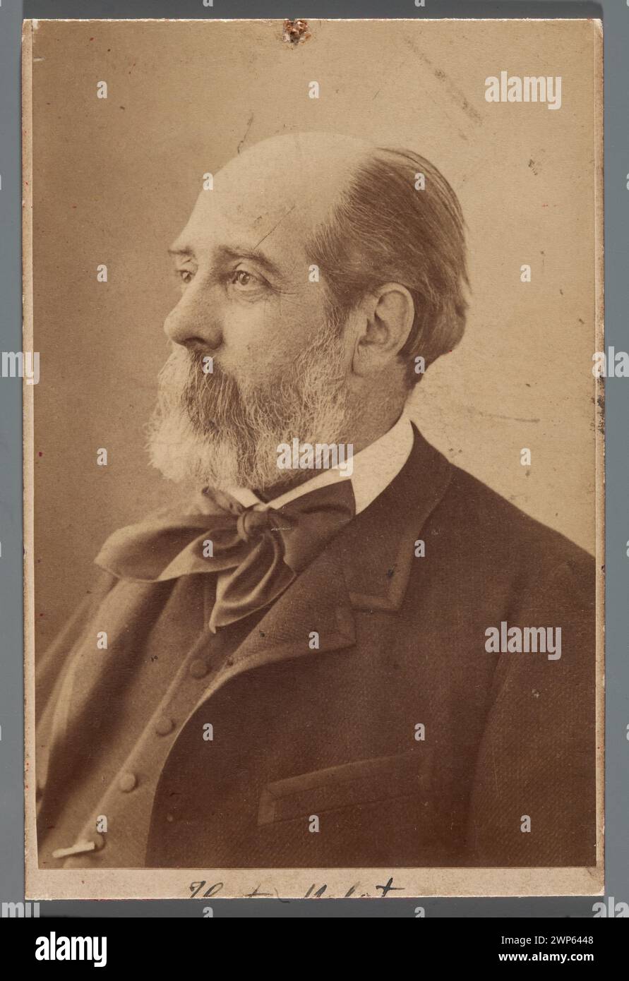 Portrait of Hector Malot (1830-1907), French writer (bust); Nadar (couples around 1885 (1875-00-00-1900-00-00);Rajchman, Aleksander (1855-1915) - collection, portraits, portraits of men Stock Photo