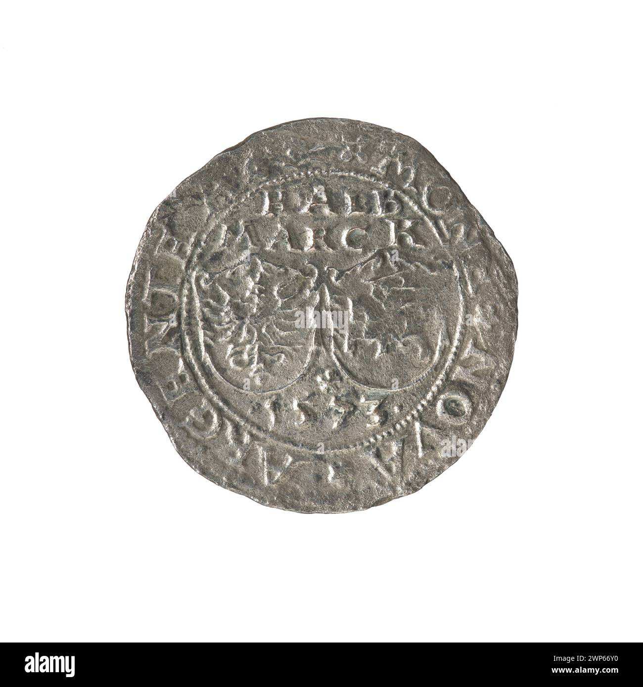 Latin (a fine) Livonian; Zygmunt II August (King of Poland; 1544-1572), Chodkiewicz, Jan Hieronimowicz (Ca 1537-1579); 1573 (1564-00-00-1564-00-00); Stock Photo