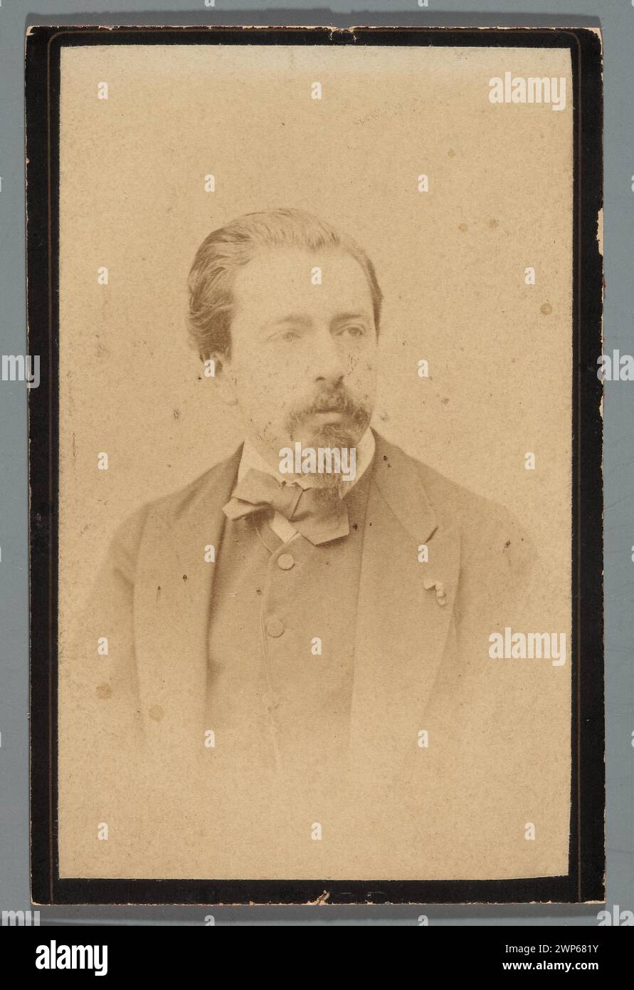 Portrait of Henryk Wieniawski (1835-1880), violinist, composer (bust); Mieczkowski, Jan (1830-1889); around 1870 (1870-00-00-1875-00-00);Rajchman, Aleksander (1855-1915)-collection, Wieniawski, Henryk (1835-1880), Wieniawski, Henryk (1835-1880)-iconography, composers, musicians, portraits, men's portraits, violinist Stock Photo
