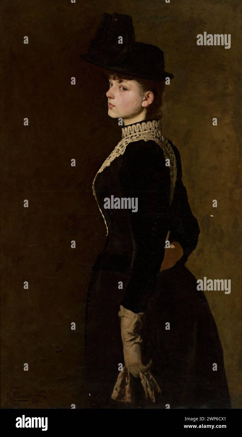 Portrait of the artist's sister; Ma Kowski, Konstanty Makary (1861-1897); 1890 (1890-00-00-1890-00-00);gift (provenance) Stock Photo