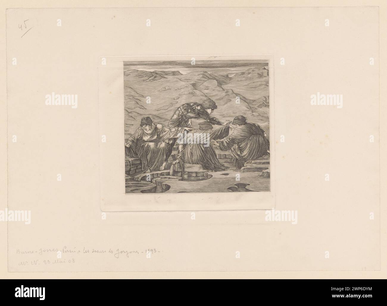An 1893 illustration of Perseus and the Gorgon sisters by Jasiński and ...