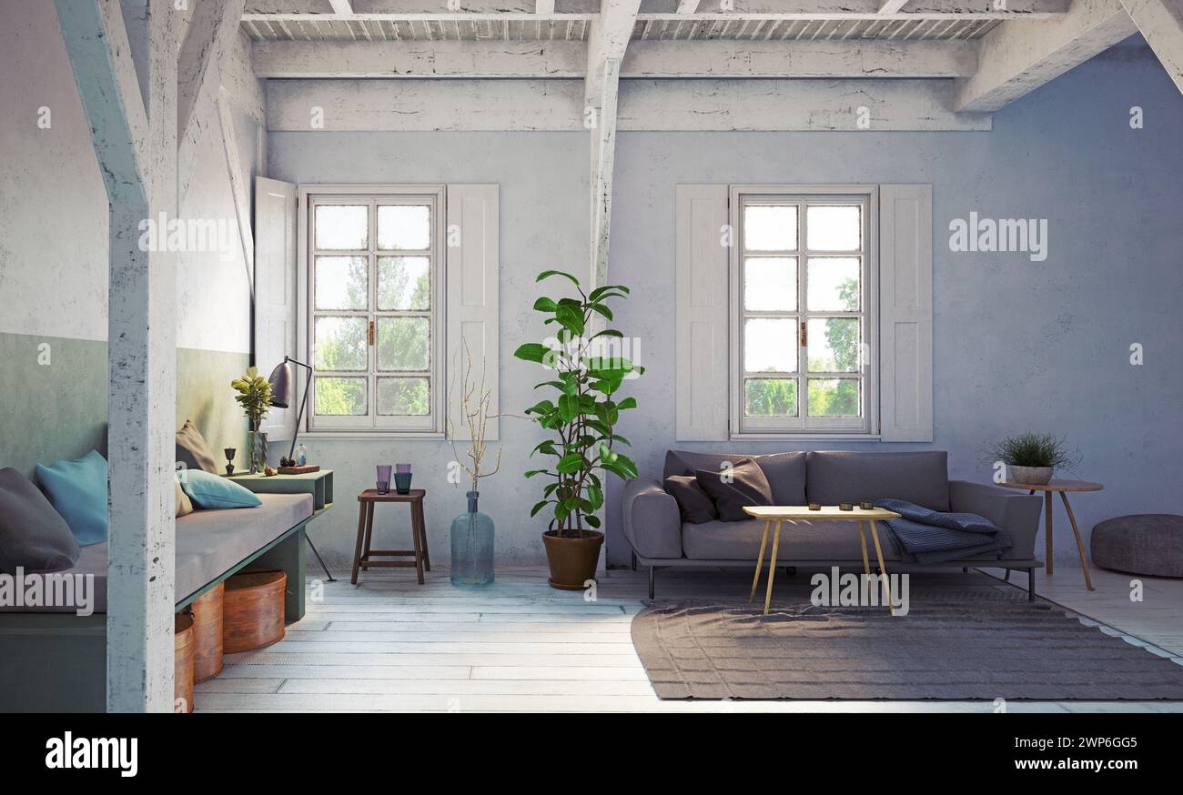 country style living room Stock Photo - Alamy