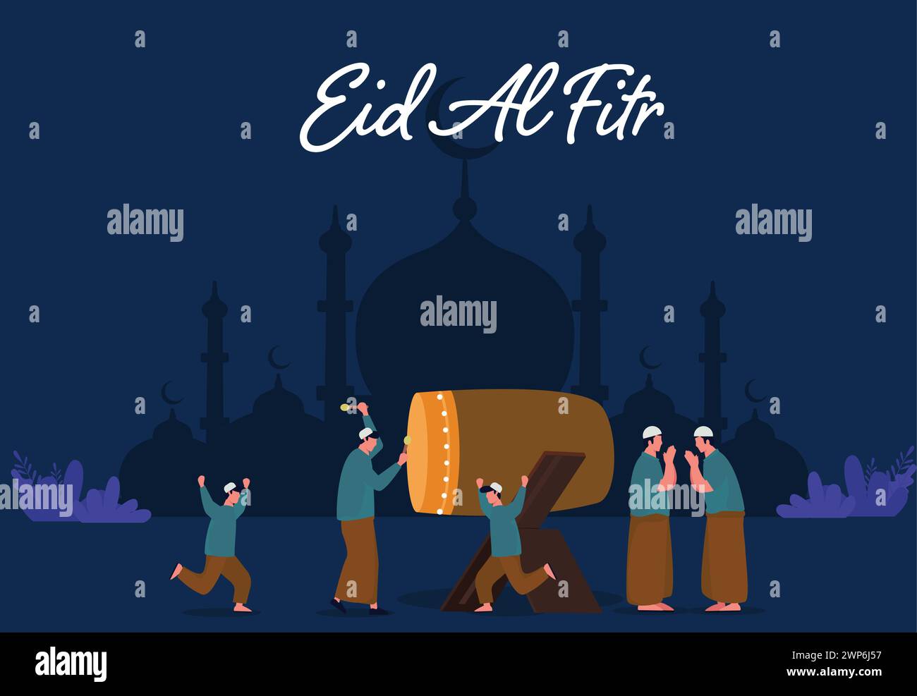 Selamat Hari Raya Idul Fitri Meaning Happy Eid Mubarak for Moslem