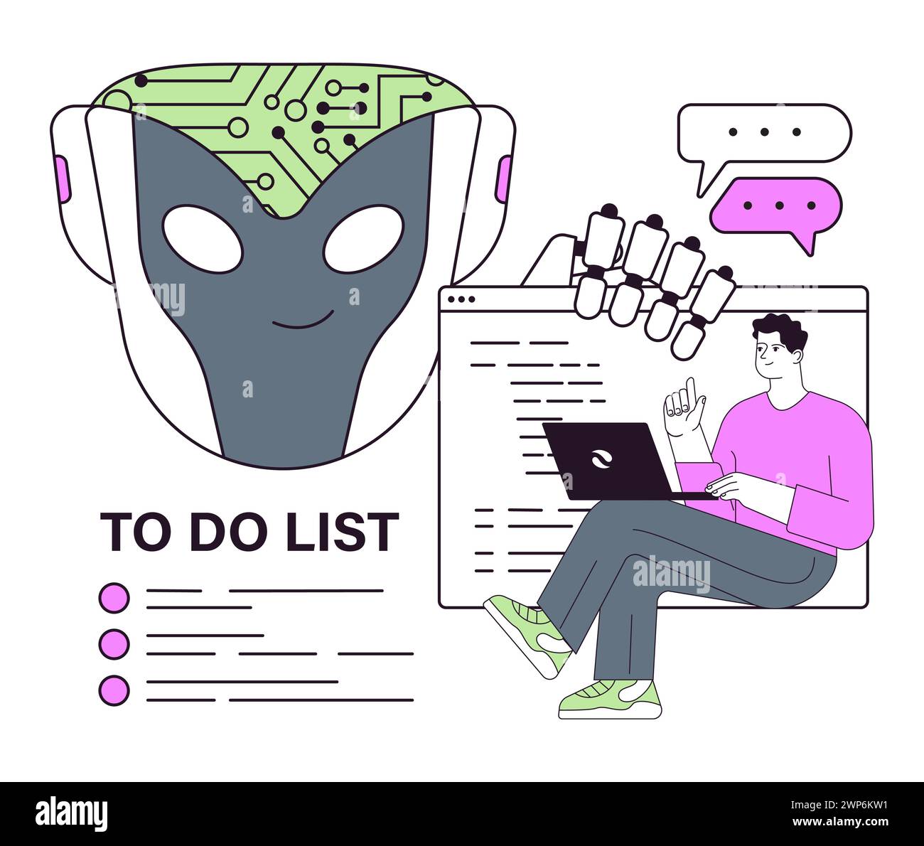 Employee efficiency. Business employee productive multitasking. Time ...