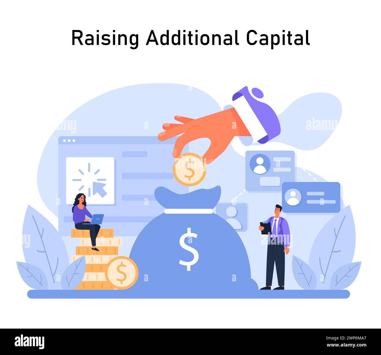 Raising Additional Capital concept. Portraying the strategic infusion