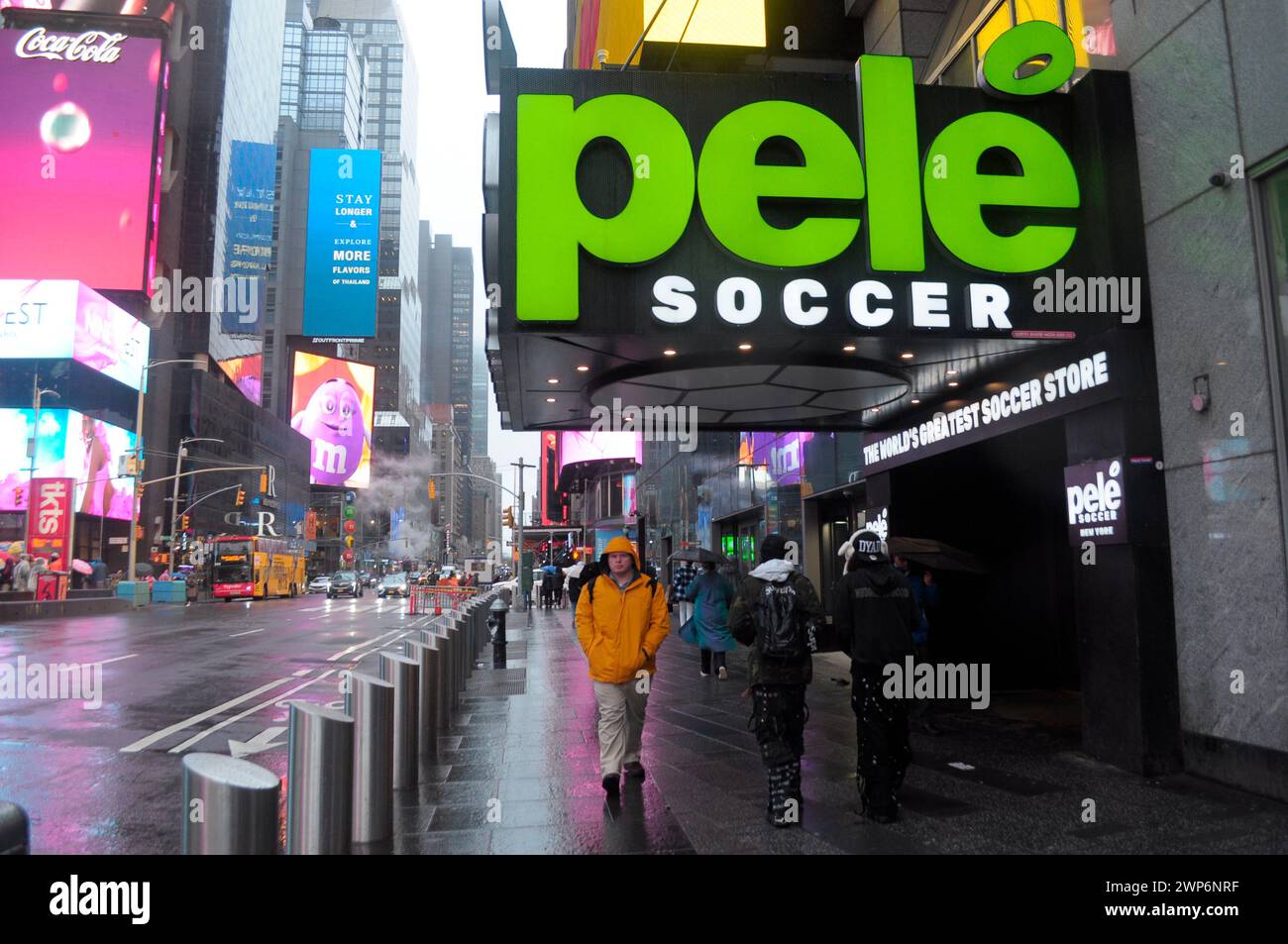 New York, United States. 05th Mar, 2024. The Pelé Soccer store is seen in Times Square, New York