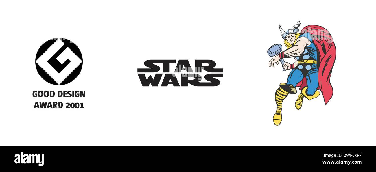 Star Wars, Good Design Award, Thor Cartoon. Popular brand logo