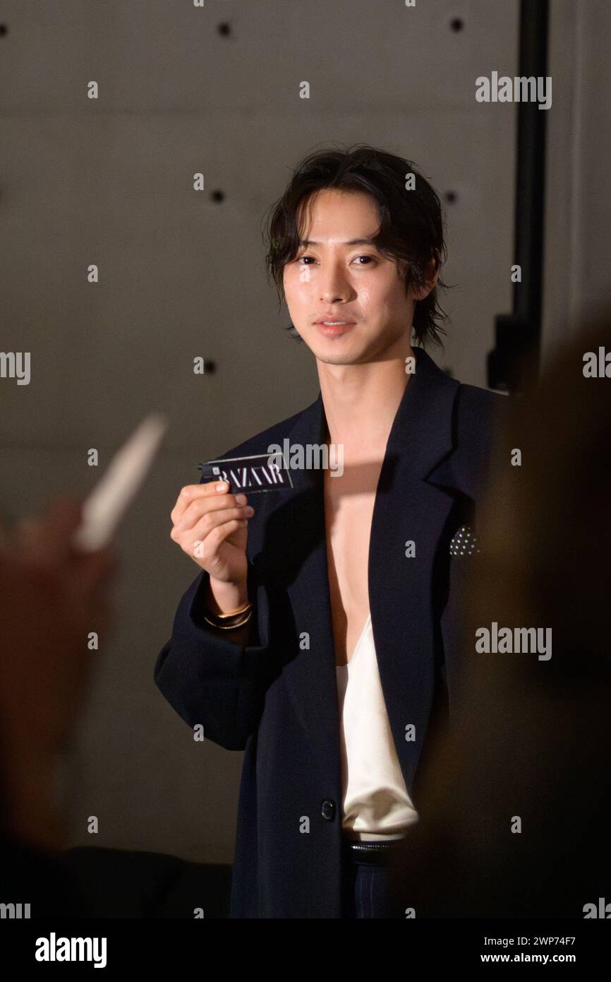 Kento Yamazaki attends the Saint Laurent Men Collection Fall/Winter