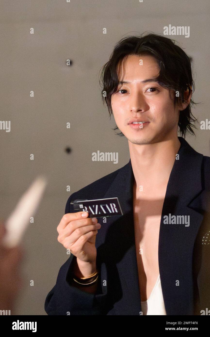 Kento Yamazaki attends the Saint Laurent Men Collection Fall/Winter