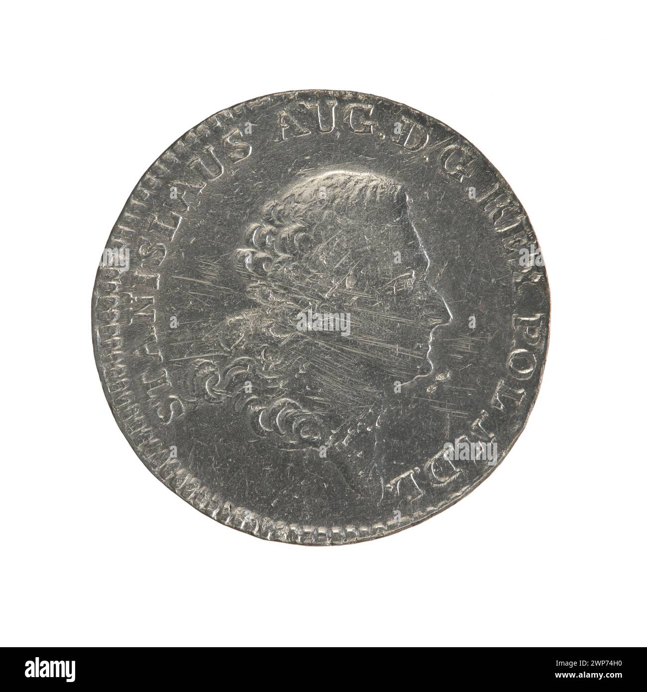A 1766 coin depicting two crowning by Stanisław August Poniatowski, the ...