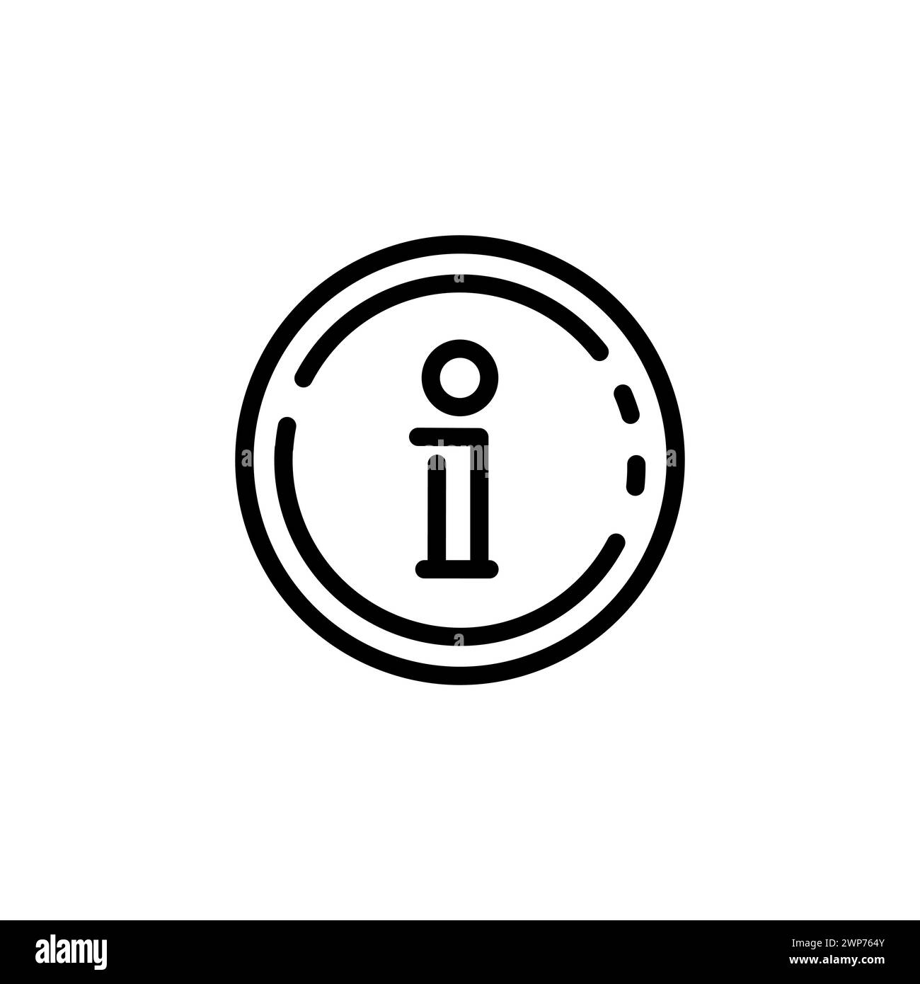 Information line icon. Info Sign vector outline sign Stock Vector Image